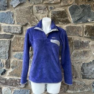 Patagonia Re-Tool Snap-T Fleece Pullover Sweater in Indigo/Gray Size Medium